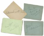 Collection of 26 Autographs of Various Hollywood Actors -- Including Bob Hope, Jack La Rue, Bruce Cabot & More