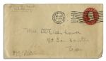 Dwight D. Eisenhower 1917 Free Frank Envelope Signed & Addressed to Mrs. DD Eisenhower In His Hand