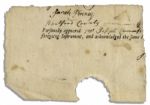 DOI Signer Samuel Huntington 1790 Document Signed as Governor of Connecticut