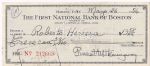 Ernest Hemingway Check Signed
