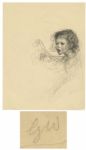 Charlottes Web Pencil Illustration by Garth Williams -- Initialed by the Artist
