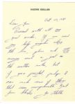 Acclaimed Catch-22 Author Joseph Heller Autograph Letter Signed -- ...My memory isnt as good as the written notes, but if youre puzzled, perhaps I can make sense of things...