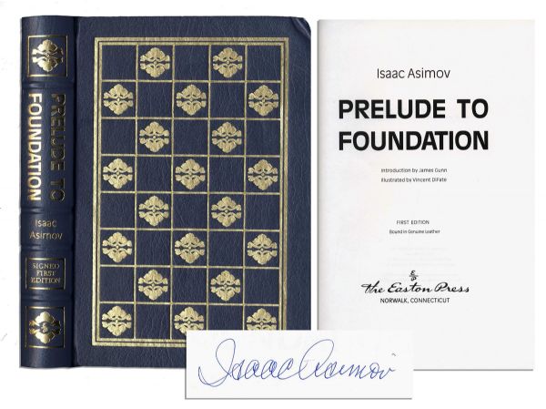 Gorgeous Isaac Asimov Signed Deluxe Edition of Prelude to Foundation -- Near Fine