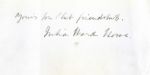 Julia Ward Howe Signed Slip