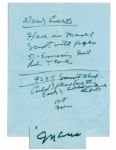 Mario Puzo Autograph Letter Signed -- Godfather Author Asks His Literary Agent for Comments on a Script
