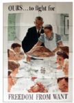 Wartime Norman Rockwell Poster -- Freedom From Want -- 28.5 x 40