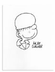 Mort Walker Signed ''Beetle Bailey'' Drawings
