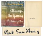 Carl Sandburg Signed Copy of Always the Young Strangers