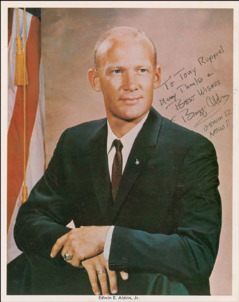 Buzz Aldrin 8 x 10 Signed Photo -- Early, Boyish Portrait of the Astronaut