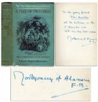 Field Marshal Bernard Montgomery Signed Copy of A Tale of Two Cities -- For a Young Friends Birthday