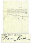 American Novelist Thomas Pynchon Typed Letter Signed -- ...I would of course be happy to sign some books for your son - it would be an honor... -- 1986 -- With PSA/DNA COA