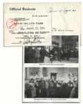 Ellis Island Pass From 1928 -- Signed by The Commissioner of Immigration