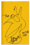 Ray Bradbury Signed ''The Last Circus & The Electrocution'' Book -- With Humorous Sketch by the Imaginative Author