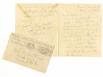 Rene Gagnon WWII-Dated 1943 Autograph Letter Signed to His Love Back Home, From Training Camp on Parris Island -- ...The only time we somewhere is when the whole platoon goes...