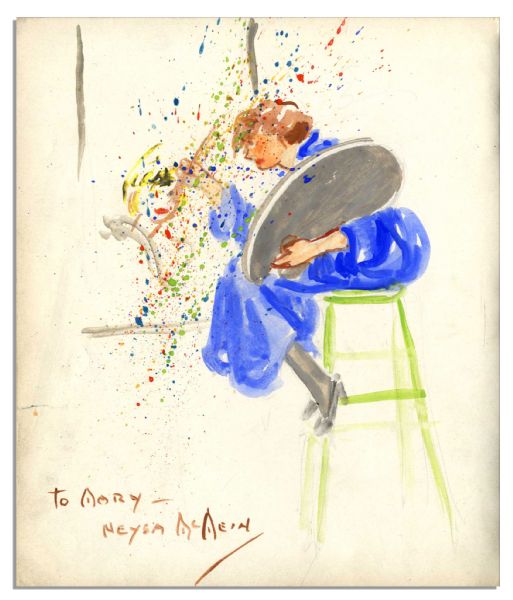 Neysa McMein Original Watercolor Painting Signed