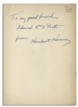 Herbert Hoover Signed First Edition Book, ''The Challenge to Liberty''