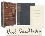 Excellent Carl Sandburg Lincoln Collector, The Story of the Oliver R. Barrett Lincoln Collection Signed Limited First Edition