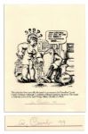 Robert Crumb Signed Sheet Featuring Crumbs East Village Other 1968 Cover Art