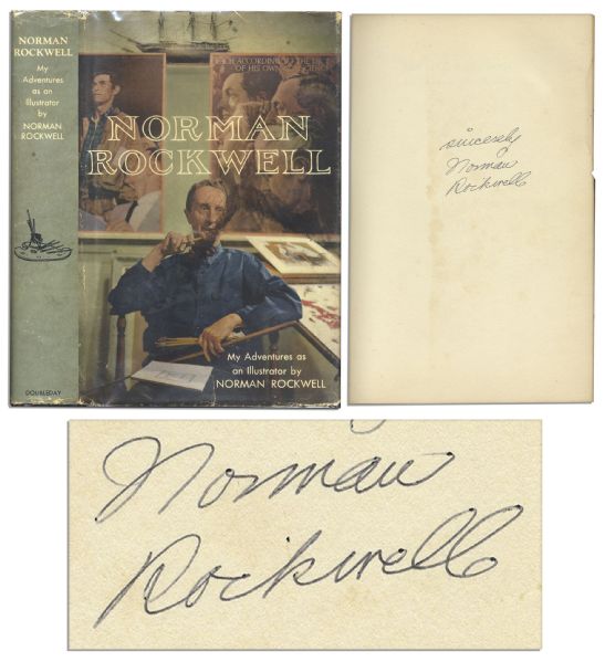 Norman Rockwell Signed Autobiography My Adventures as an Illustrator With Unclipped Dustjacket