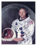 Neil Armstrong Trimmed Signed Photo