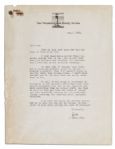 Pulitzer-Prize-Winning American Journalist Ernie Pyle Typed Letter Signed
