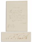 Samuel F. Smith Autograph Quotation Signed From America, or My Country, Tis of Thee
