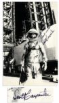 Striking Signed Photo of Scott Carpenter in His Spacesuit