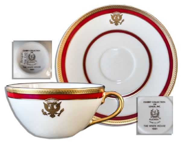 Reagan White House Exhibit China Cup & Saucer by Lenox -- Fine