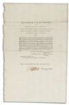 Thomas Jefferson 1792 Document Signed as Secretary of State -- Regarding An Act Passed by Second Congress Requiring Ships to Have Means of Obtaining Fresh Water From Salt Water
