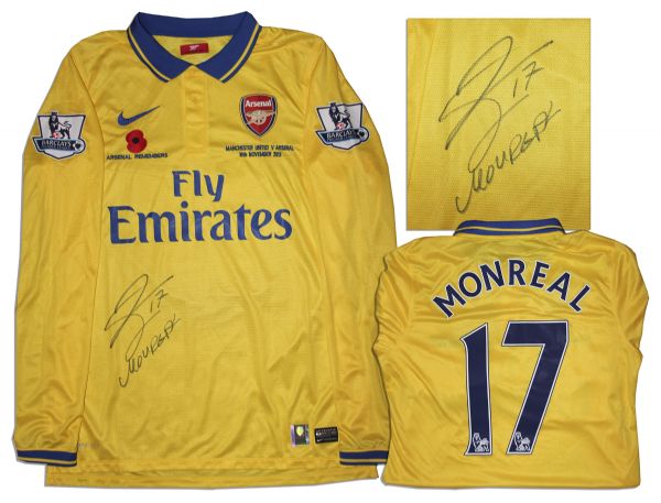 Arsenal Nacho Monreal Signed Soccer Jersey