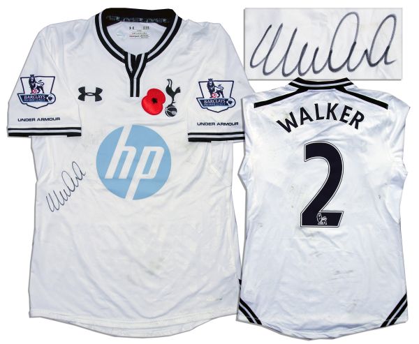Kyle Walker Match Worn Tottenham Hotspur Match Worn Shirt Signed