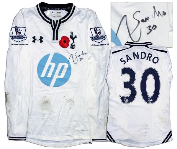 Sandro Match Worn Tottenham Hotspur Football Shirt Signed
