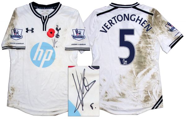 Jan Vertonghen Match Worn Tottenham Hotspur Match Worn Shirt Signed