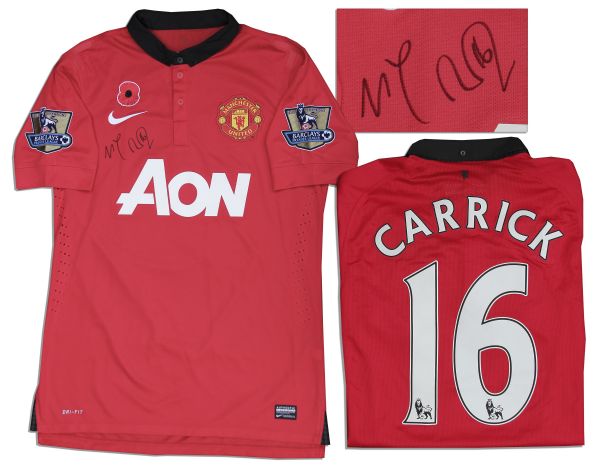 Michael Carrick Manchester United Match Worn Shirt Signed