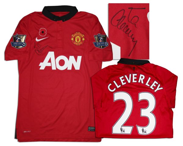 Tom Cleverley Match Worn Manchester United Shirt Signed