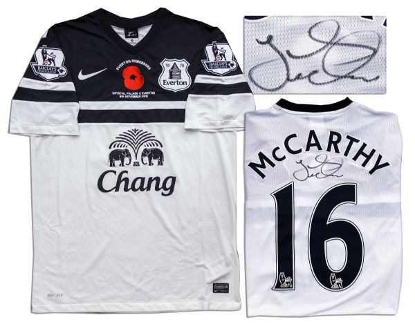 James McCarthy Match Worn Everton Football Shirt Signed