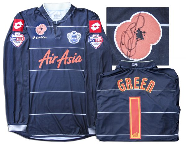 Robert Green Queens Park Rangers Match Worn Football Shirt Signed