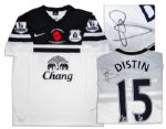 Sylvain Distin Match Worn Everton Football Shirt Signed