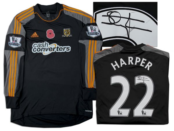 Steve Harper Match Worn Hull City Football Shirt Signed