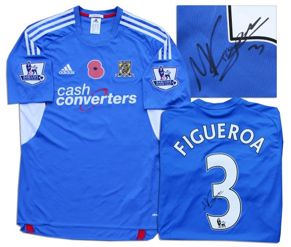 Maynor Figueroa Match Worn Hull City Football Shirt Signed