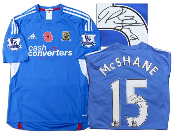 Paul McShane Match Worn Hull City Football Shirt Signed
