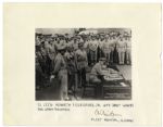 Admiral Chester Nimitz 14'' x 11'' Signed Photo of the Japanese Surrender -- Near Fine