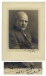 Photo Portrait of Mt. Rushmore Designer Gutzon Borglum Signed