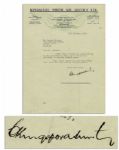 Australian Aviator Sir Charles Kingsford Smith Typed Letter Signed -- With PSA/DNA COA