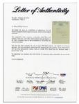 Australian Aviator Sir Charles Kingsford Smith Typed Letter Signed -- With PSA/DNA COA