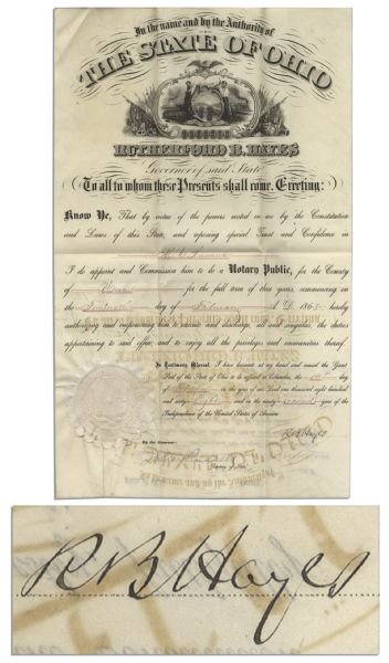 Rutherford B. Hayes Document Signed