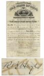 Rutherford B. Hayes Document Signed