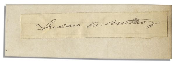 Suffragette Susan B. Anthonys Signature