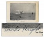 Orville Wright Signed Photo of the Wright Brothers Conducting Their First Flight at Kitty Hawk in 1903