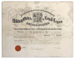 Rutherford Hayes 1889 Military Document Signed as President